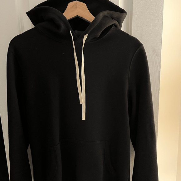 Merz b. Schwanen black 382 Men's Loopwheeled Hoodie - Picture 4 of 4